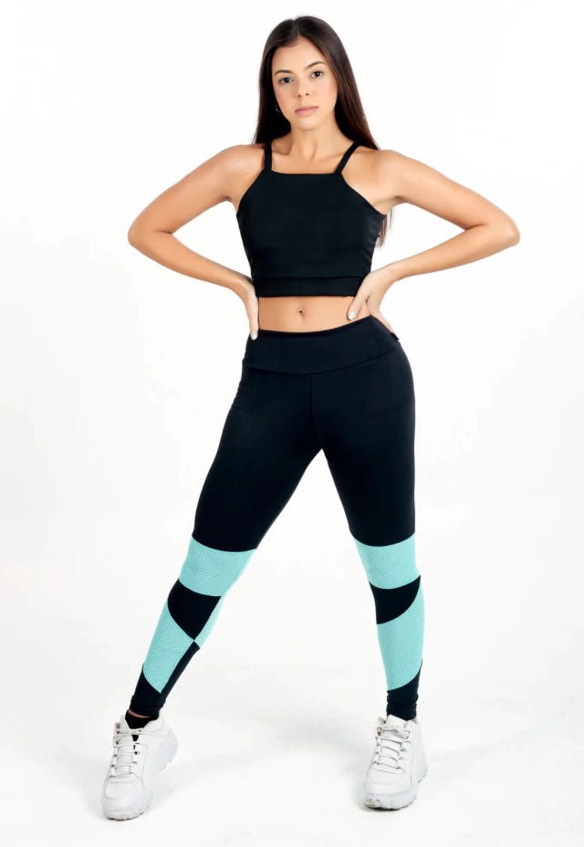 Conjunto Calça Legging e Cropped Alcinha C/telinha