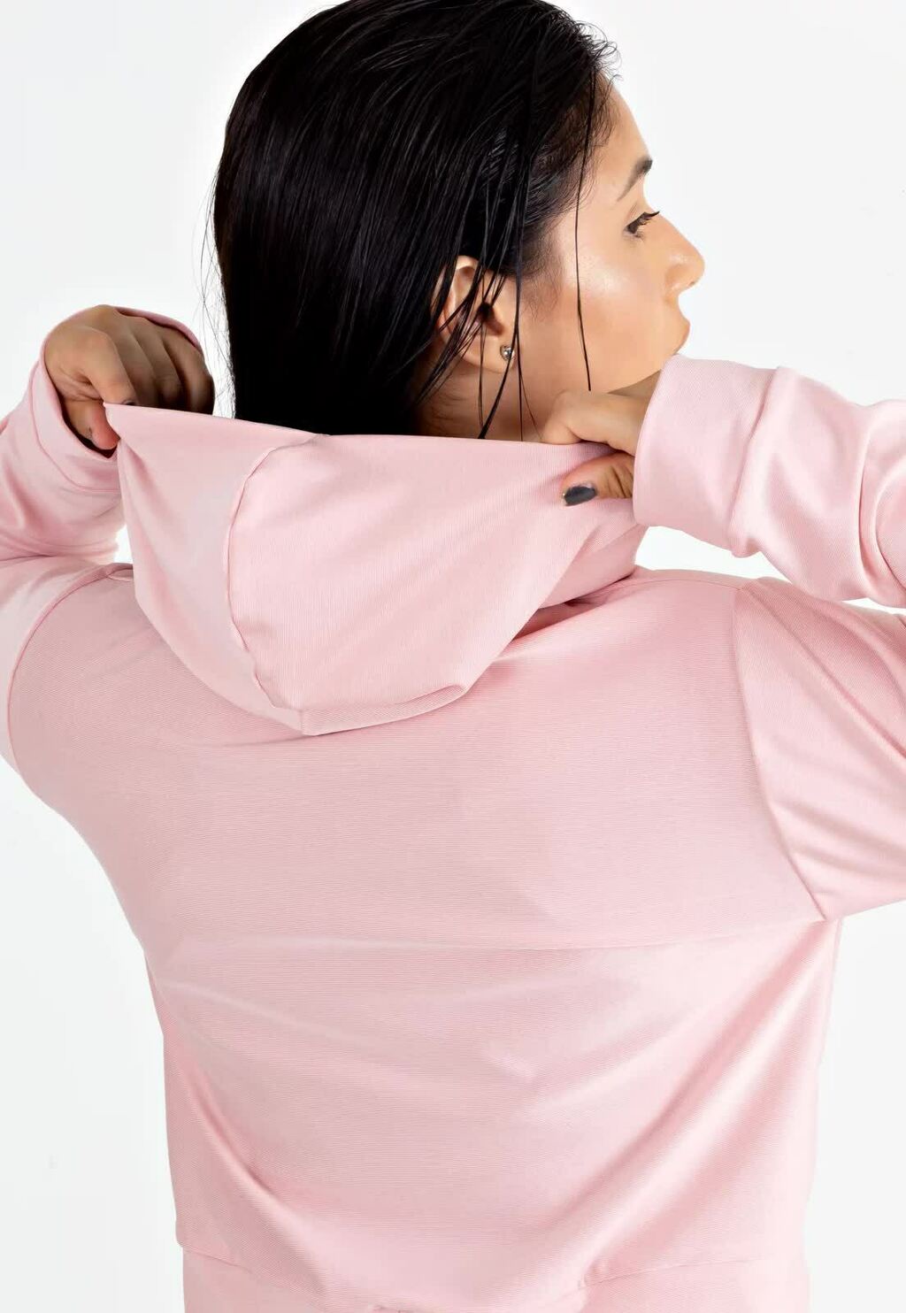 Casaco Fitness Rosê com Branco