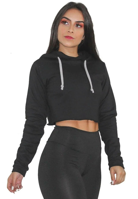 Casaco Moletom Liso Preto