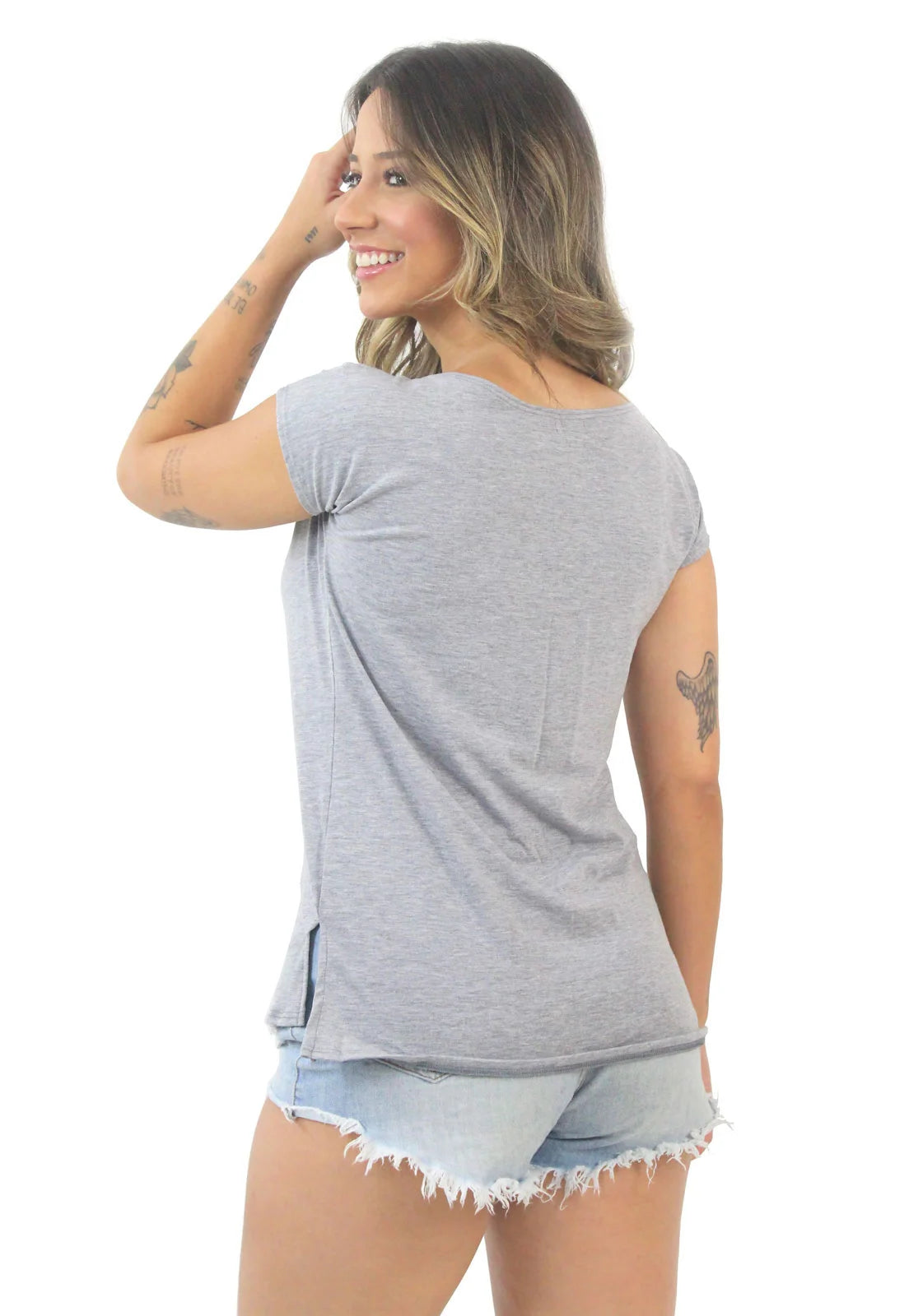 Blusa Lisa Manga Curta