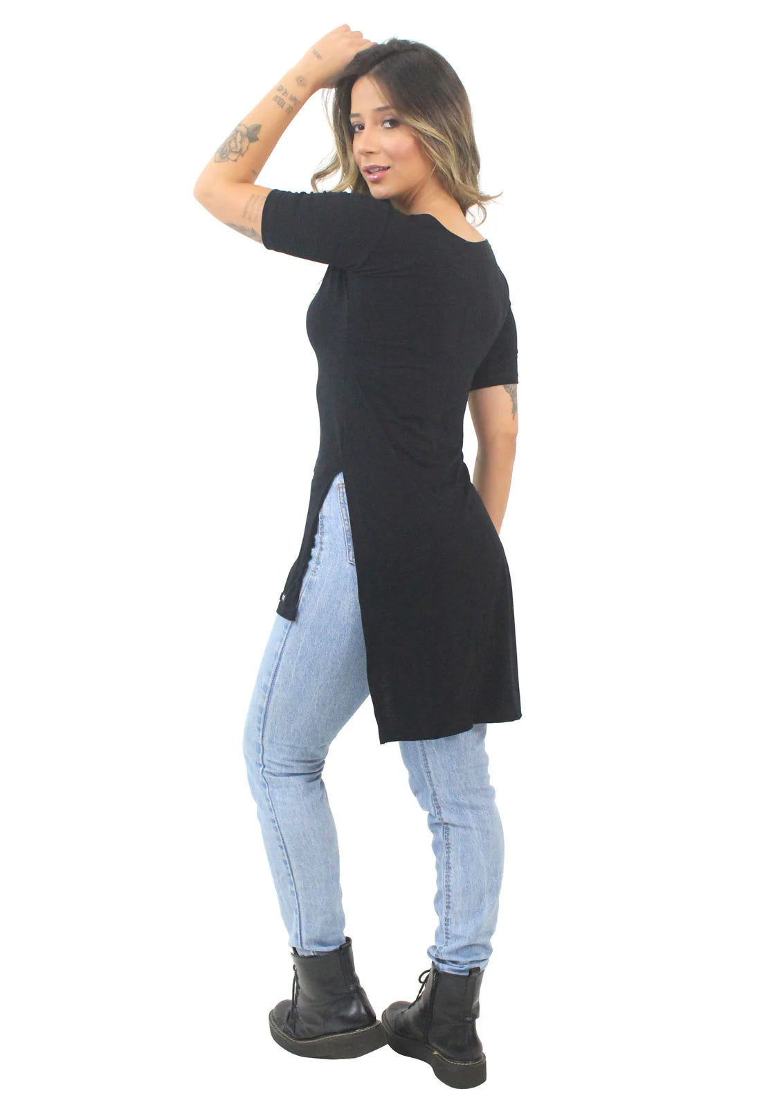 Blusa Feminina Fenda Lateral
