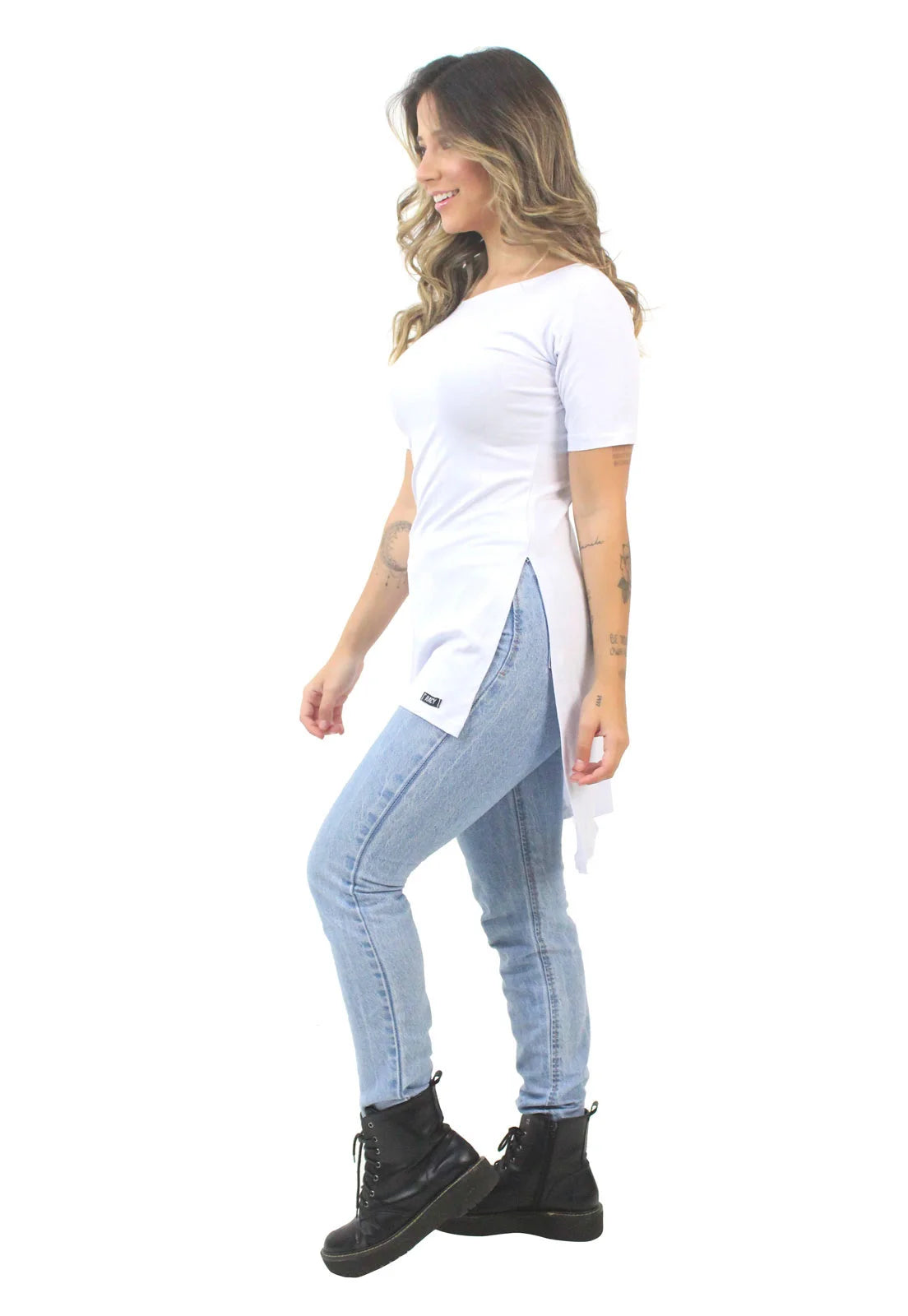Blusa Feminina Fenda Lateral