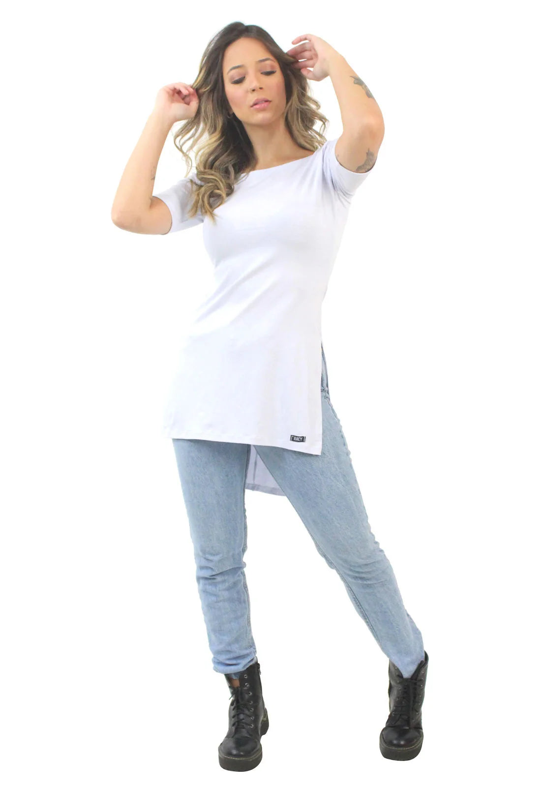 Blusa Feminina Fenda Lateral