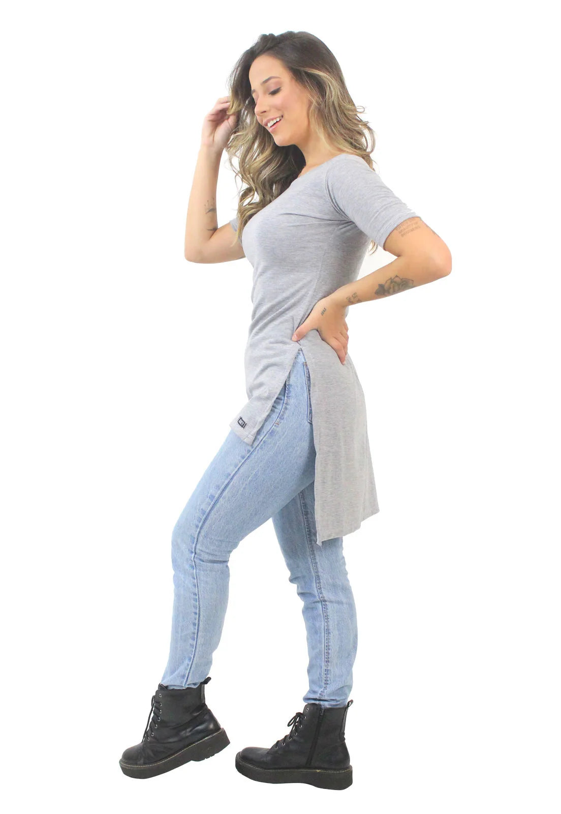 Blusa Feminina Fenda Lateral