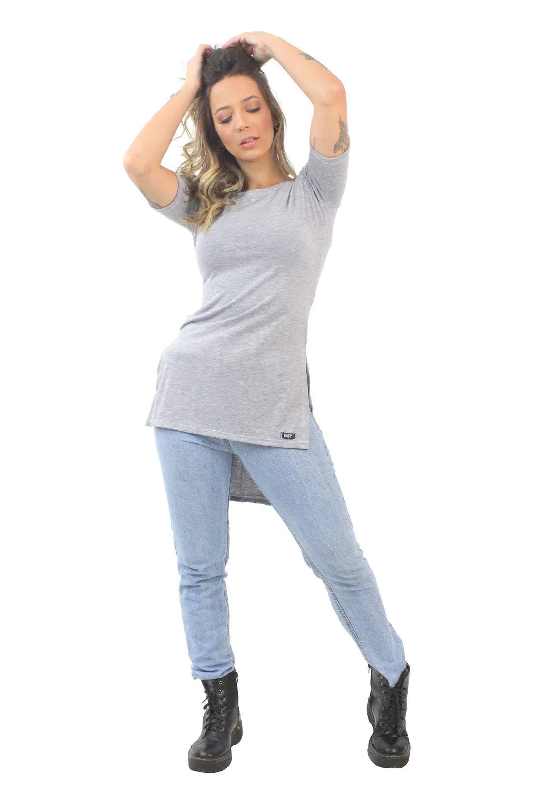 Blusa Feminina Fenda Lateral