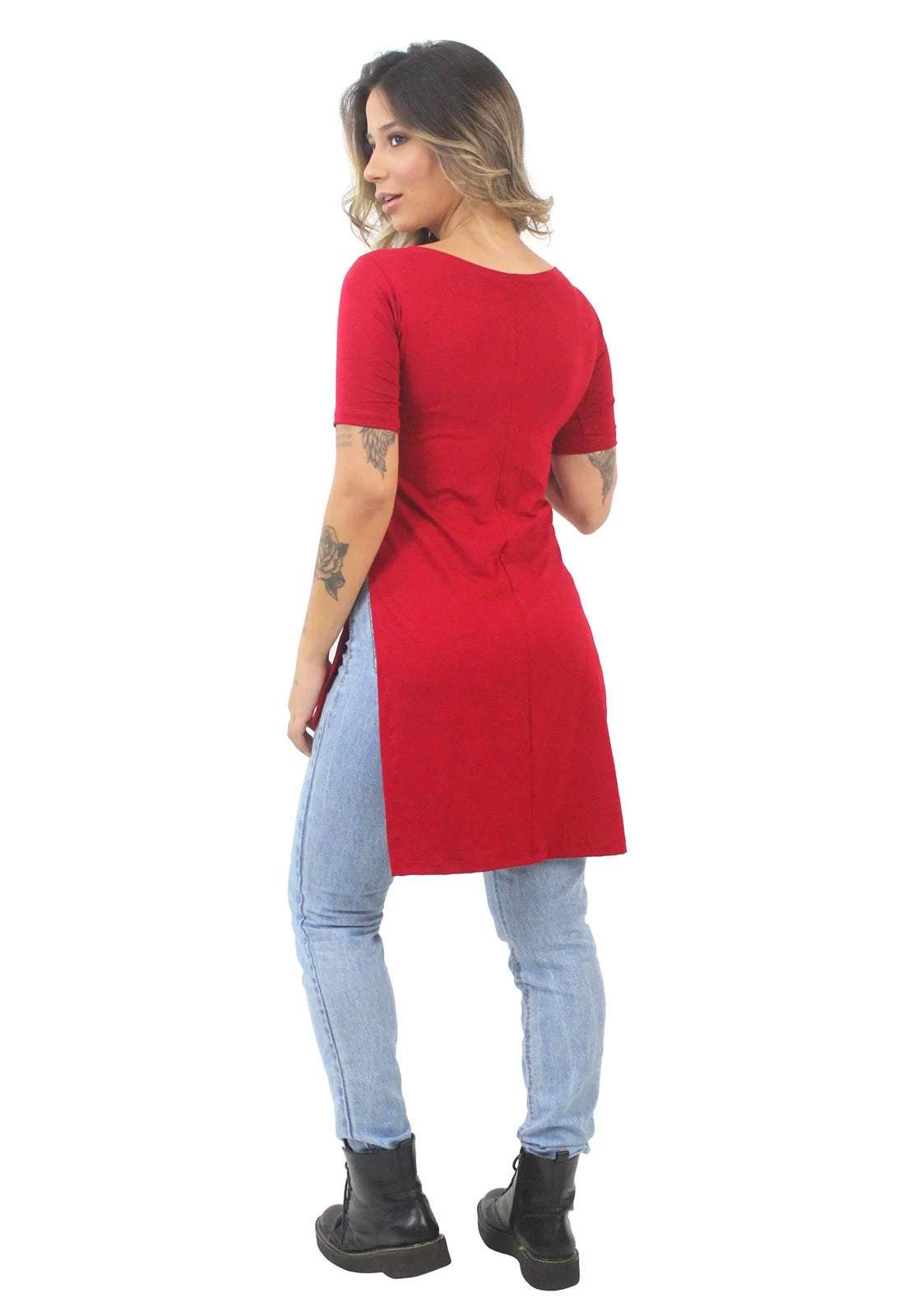 Blusa Feminina Fenda Lateral