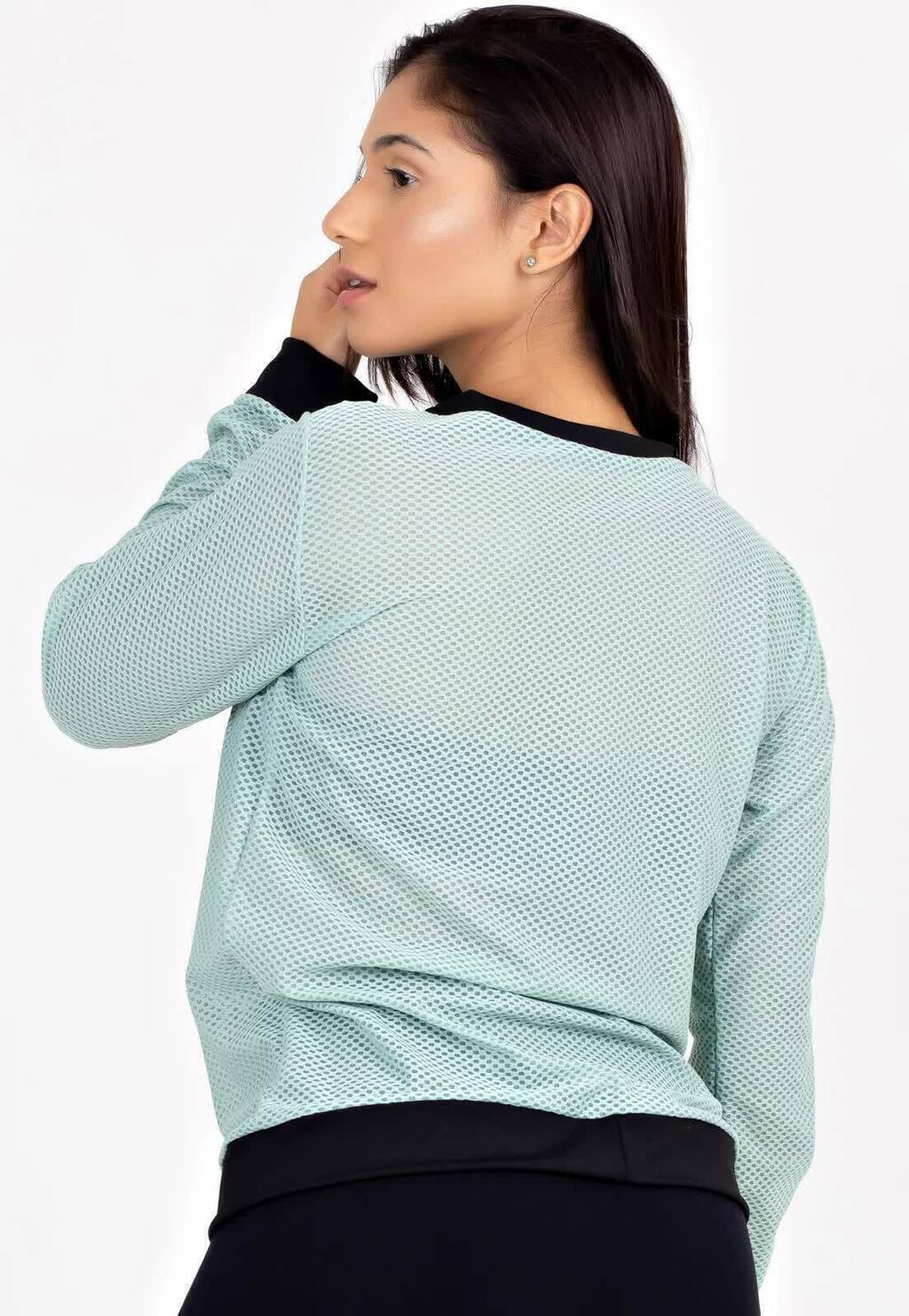 Casaco Fitness com Ziper Verde