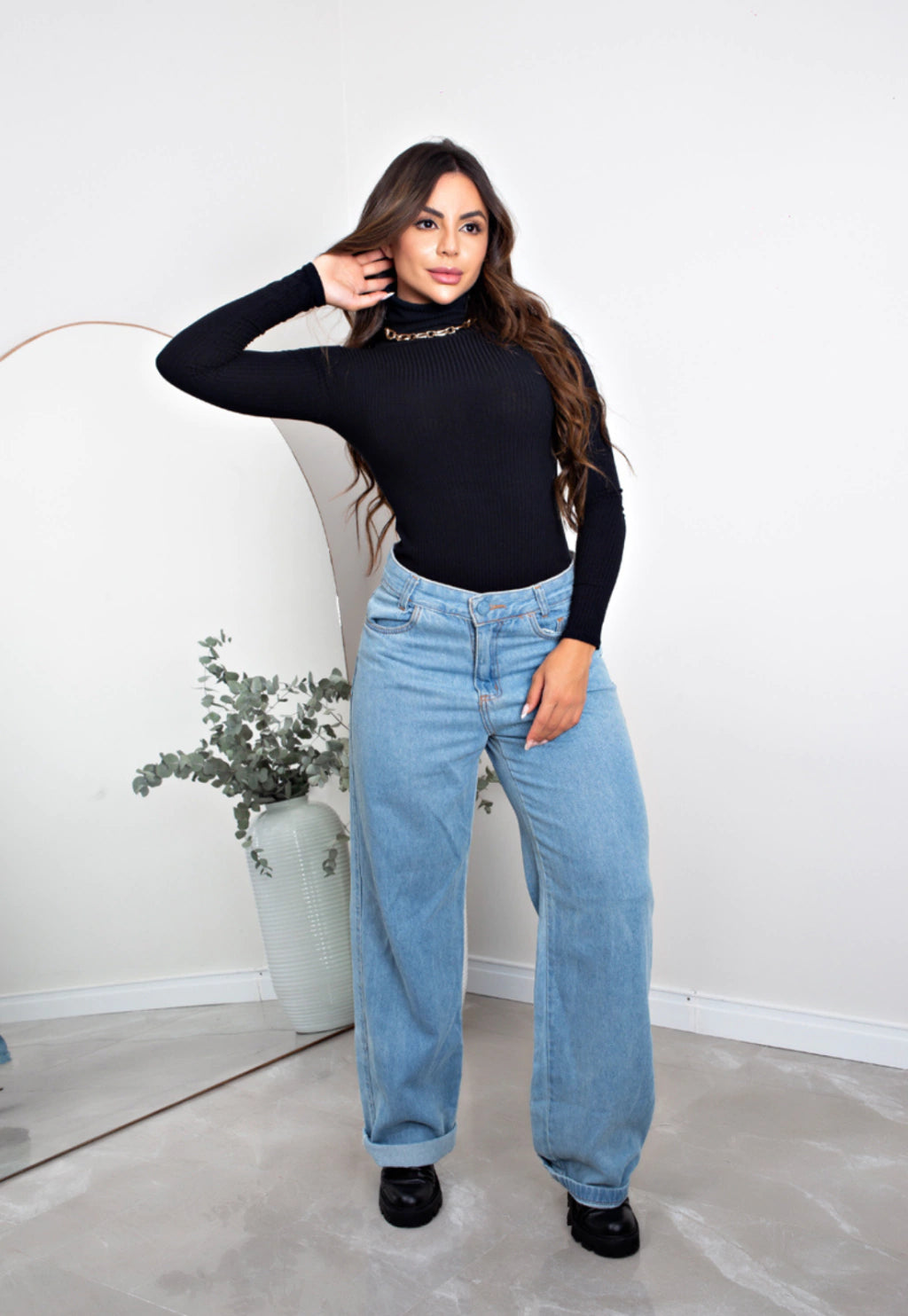 Body Manga Longa Gola Alta