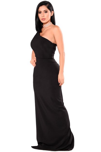 Vestido Social Longo Alça Única