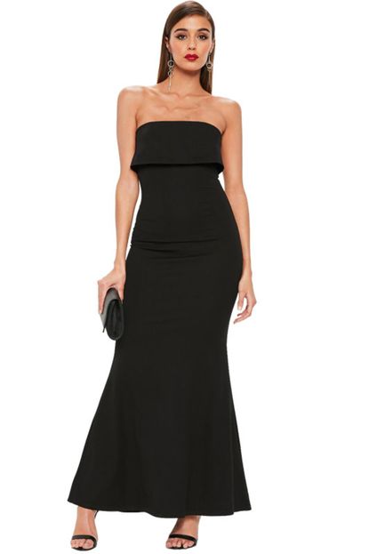 Vestido Longo Tomara Que Caia Com Babado