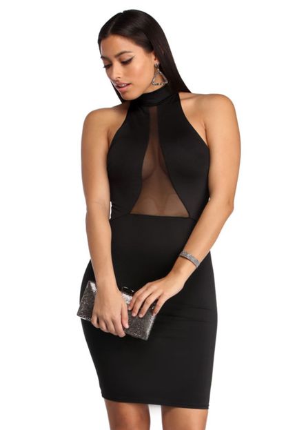 Vestido Midi Transparência Tule