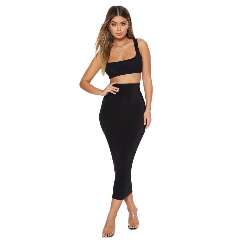 Conjunto Saia Midi e Cropped Alcinha