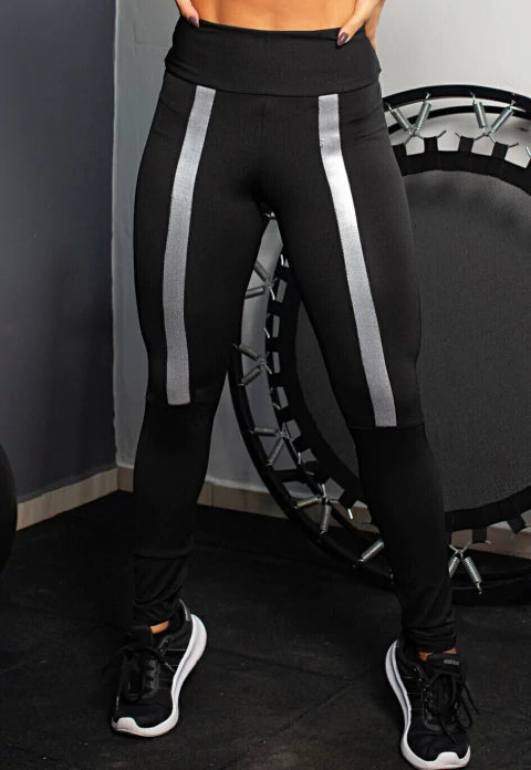 Calça Legging Cintura Alta C/listras